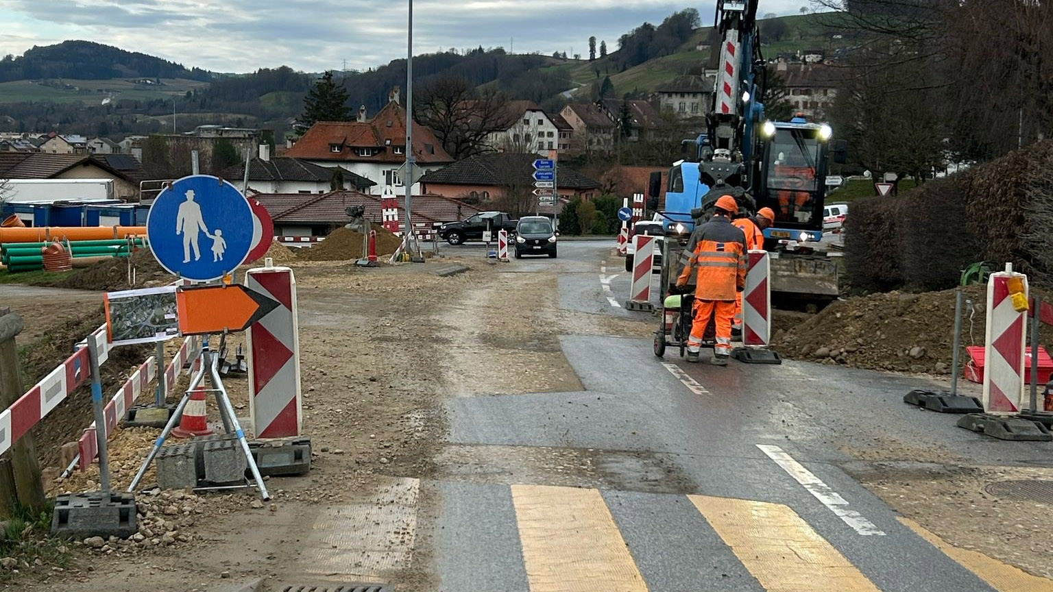 Evolution du chantier à la route d'Yverdon