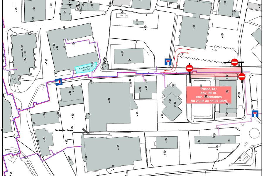 Moudon travaux avenue de Cerjat